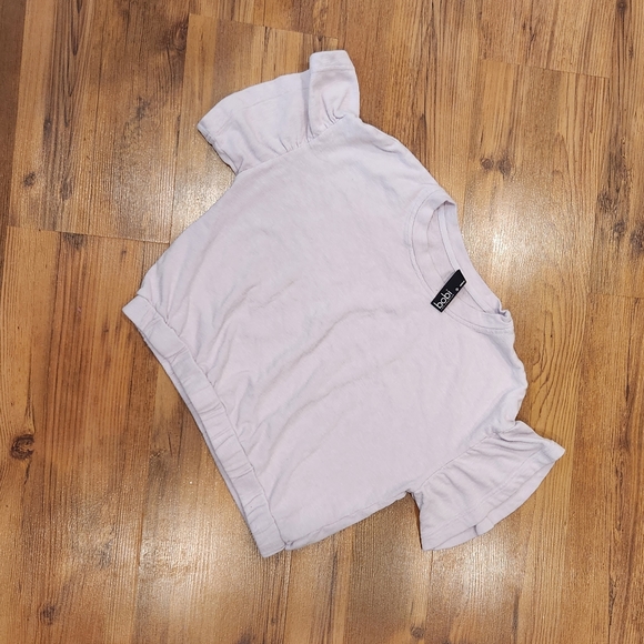 NWOT - Bobi Los Angeles | Short Sleeve Top with Ruffle Sleeves -  Small, Lilac - Picture 3 of 5